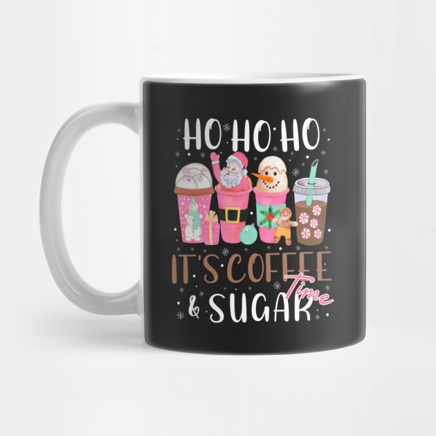 Christmas Coffee Cups with Retro Pink Santa by gogo-jr